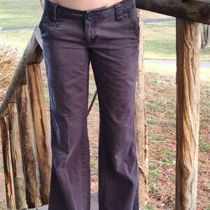 Aeropostale Women's Blue Flare Ultra Low Rise Pants/Dress Trousers